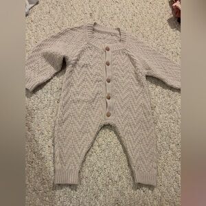 Cozy Knit Baby Onesie with Buttons